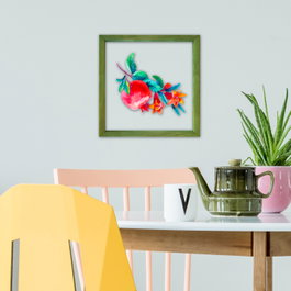 Wallity Cuadro Decorativo Enmarcado Multicolor 32 x 32 cm
